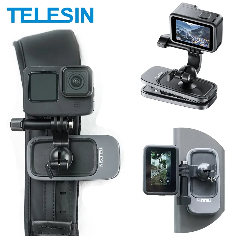 TELESIN 360° °   Rotation Magnetische Rucksack Clip Clamp Halterung für GoPro Hero 13 12 11 10 9 8 7 Insta360 DJI Action Kamera Zubehör