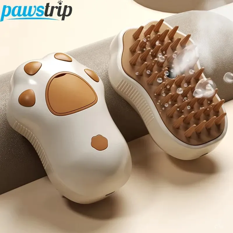 3-in-1 dampfige Haustier-Hundebürste, Katzen-Dampfbürste, elektrisches Spray, Katzenhaarbürste, Kamm, Massage, Hundesalon-Werkzeug, lose Haarzubehör