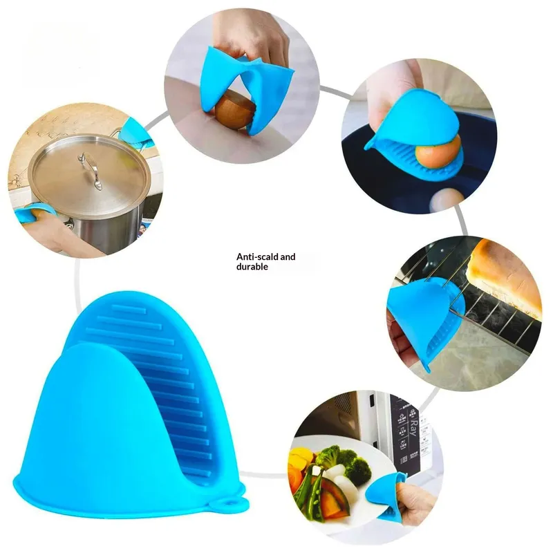 Anti-Hitze-Handschuhe aus Silikon für Mikrowellenherde. Hitzebeständige Handschuhe für Backöfen, verdickt und hitzebeständig
