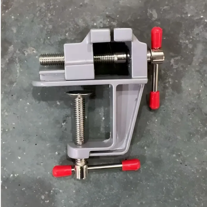Mini-Schraubstock Multifunktional 3,5 Zoll Aluminium Miniatur Kleiner Juwelier-Hobby-Tischklemm-Schraubstock Flachzange Werkzeug