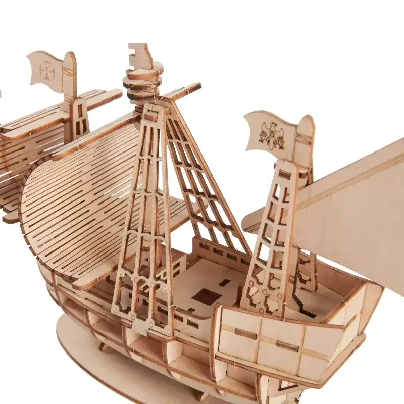 1 Stück 3D Segelboot Holzpuzzle Bausatz Modell Puzzle DIY Holzhandwerk 3D Puzzle Geschenke Schreibtischdekoration