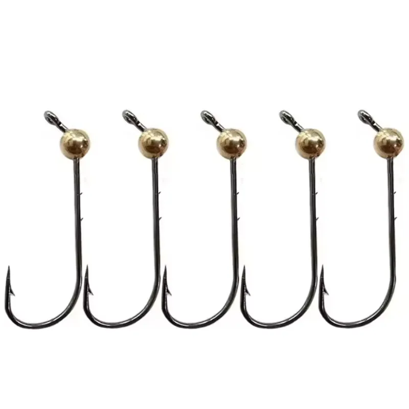 5 Stück/Set Micro Jig Head Angelhaken 0,5g-4g Kupferkopf Mini Crank Jig Fischhaken Weicher Wurmköder Angelzubehör