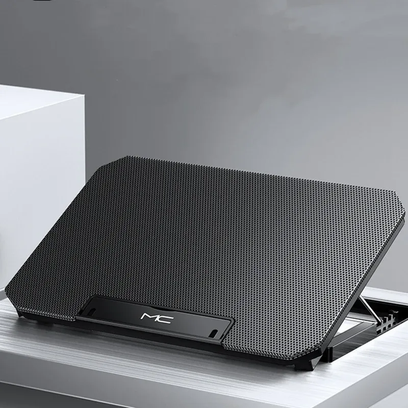 Gaming-Laptop-Kühler, große Größe, für 12–16 Zoll Notebooks, zwei USB-Laptop-Kühlpads, Windgeschwindigkeit, verstellbar, leiser Laptop-Ständer