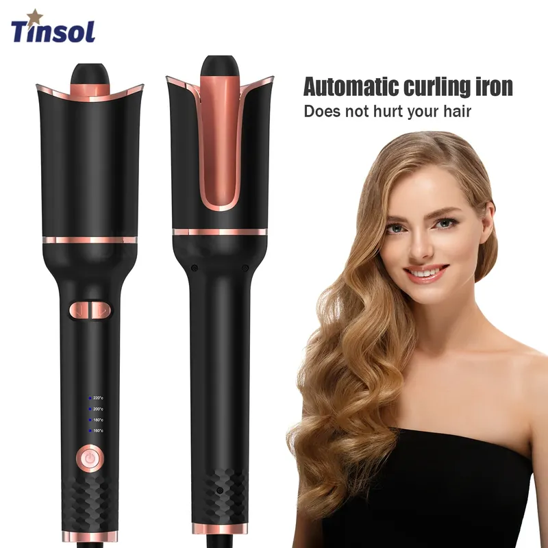TINSOL Professionelle Lockenstab Keramik automatisch rotierende Luftab-Lockenstab Styler Lockenstab Styling-Werkzeuge