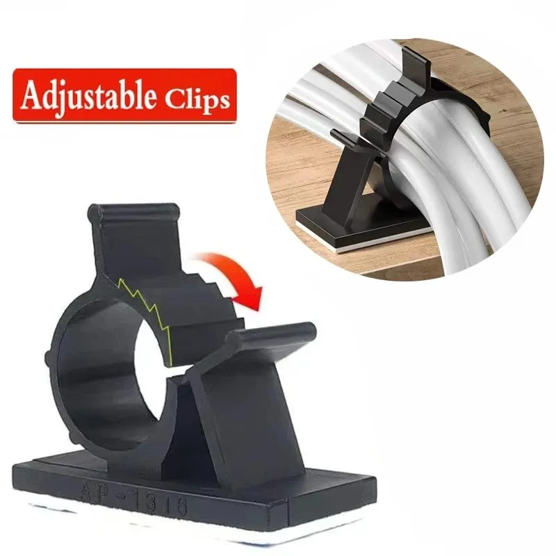 Einstellbare Kabel Organizer Selbstklebende Kabel Clips Tisch Kabel Management Kabel Halter Für Auto PC TV Lade Draht Wickler Klemme