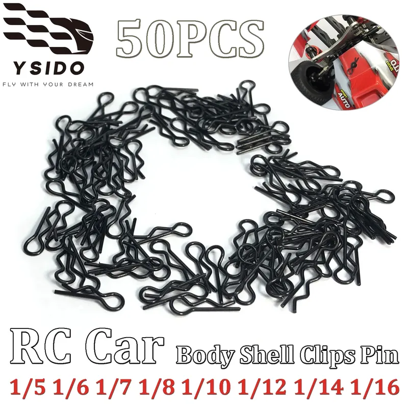 50 Stück RC Auto Karosserie-Clips, Befestigungsnägel, R-Schnallen für TRAXXAS SCX10 1/5 1/6 1/7 1/8 1/10 1/12 1/14 1/16 RC Auto Karosserie