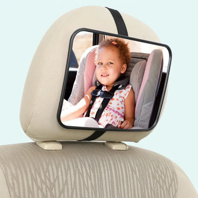 EAFC Verstellbarer breiter Auto-Rücksitzspiegel, Baby-/Kindersitz, Auto-Sicherheitsspiegel, Monitor, quadratischer Sicherheitsauto-Babyspiegel, Auto-Innenraum