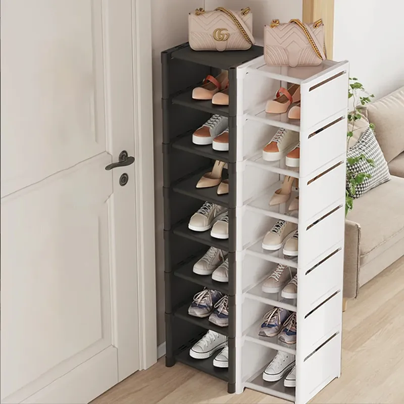 Stapelbarer Schuhregal-Organizer aus Vliesstoff, platzsparend, Aufbewahrung im Eingangsbereich/Schrank/Unterbett, Heimorganisation, einfache Montage