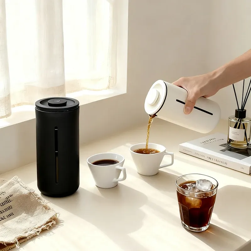 TIMEMORE French Press Kaffeepresse, Kaffeemaschine, Teebereiter, 450 ml, 15 Unzen, hitzebeständiges Glas aus hochdichtem Edelstahlgeflecht