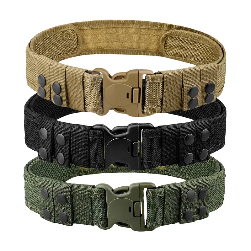 Herren-Nylongürtel, Polyestergewebt, multifunktionaler taktischer Gürtel für Outdoor-Sportarten, Hüftgurte, perfekt für Outdoor-Abenteuer