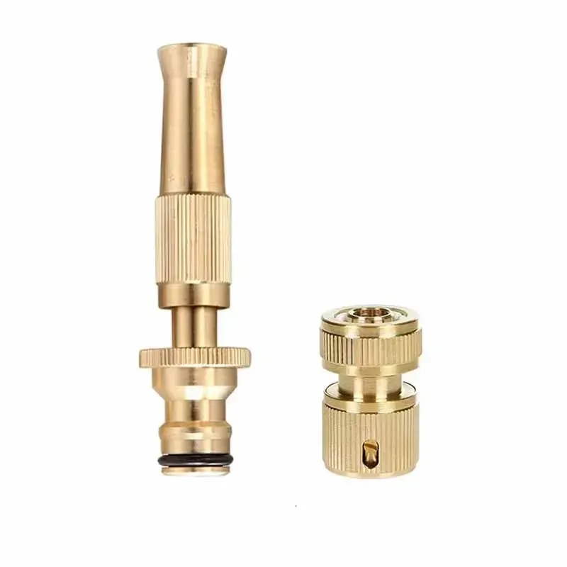 Spray Düse Wasser Pistole Messing Hochdruck Direkt Spray Sprinkler Schnell Anschluss Hause Garten Schlauch Einstellbare Pistole
