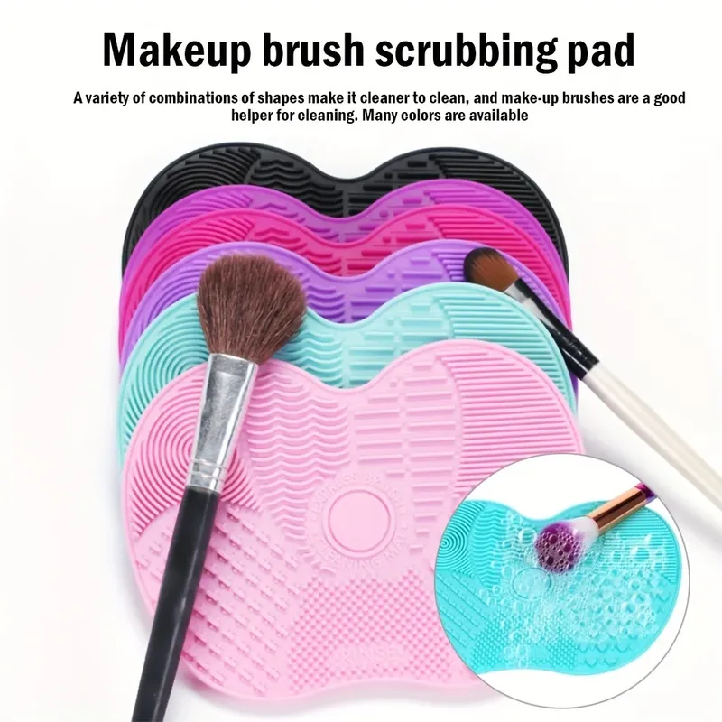 Apfelförmiges Silikon-Reinigungspad für Make-up-Pinsel – effiziente, tragbare und wiederverwendbare Make-up-Pinsel-Reinigungsmatte mit Saugnapf