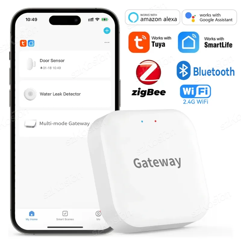Tuya Smart Life Multi-modus Gateway Smart Home Automation Hub ZigBee WiFi Brücke Bluetooth Mesh Sprachsteuerung für Alexa Google