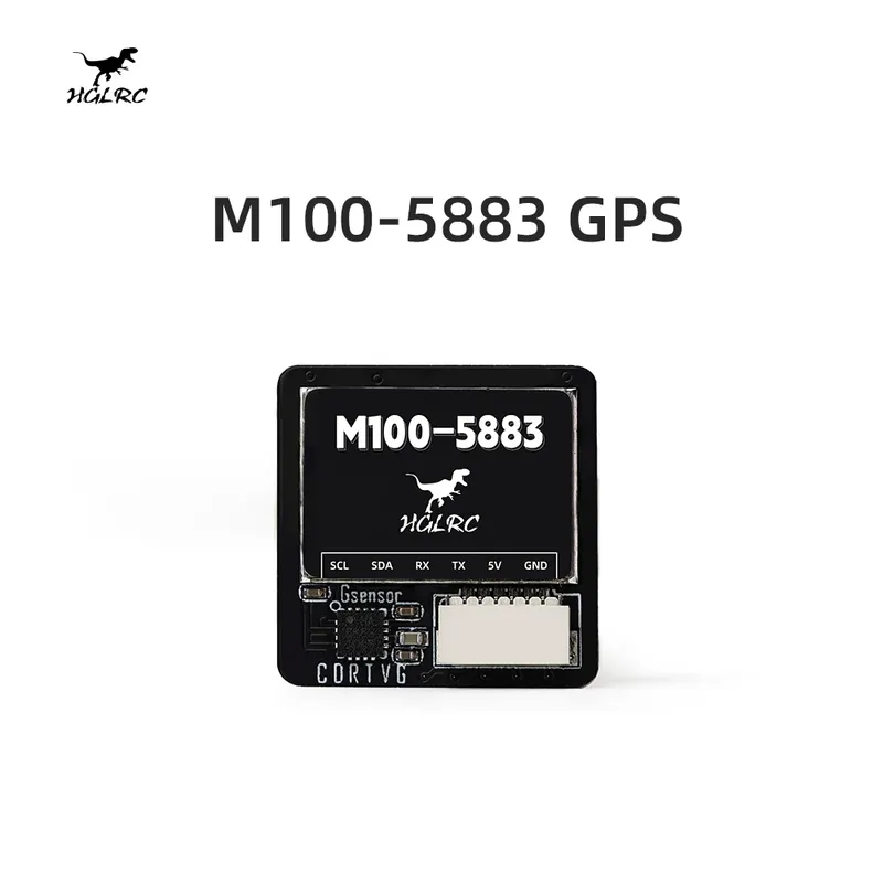 HGLRC M100-5883 M10 GPS-Modul mit Kompass, Keramikantenne, integrierte LED-Anzeigen, 21 x 21 mm, für RC-Flugzeug, FPV, große Reichweite