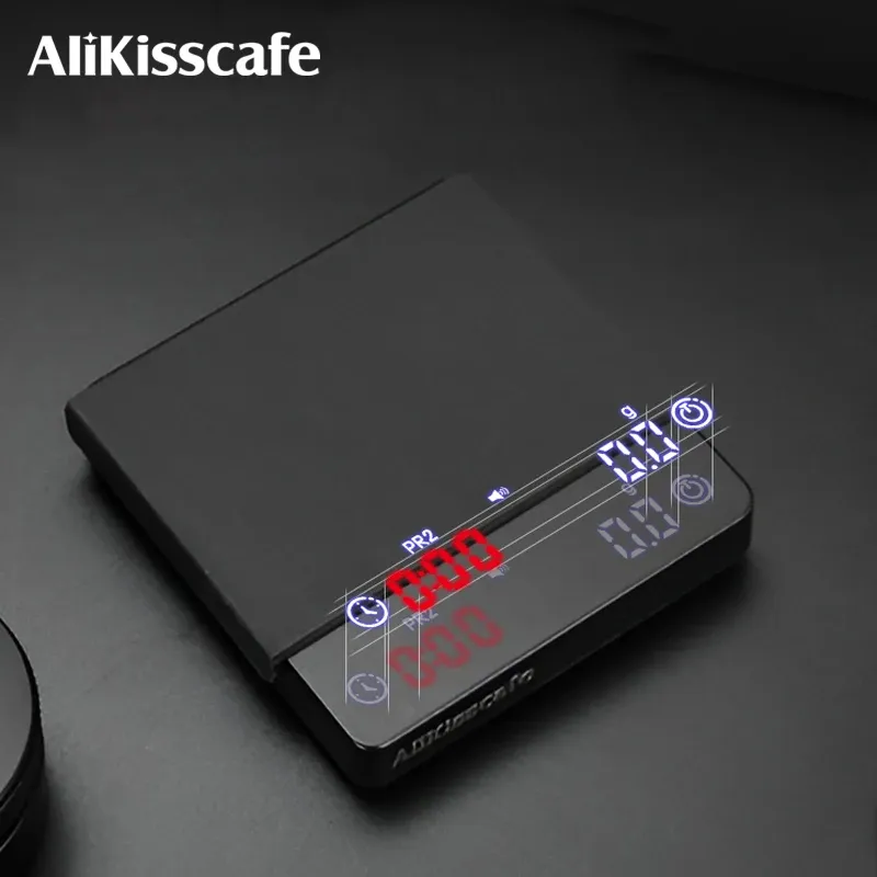 AliKisscafe Espresso Digital Waage Mit Timer USB 3kg Elektronische Präzision Tragbare Barista Werkzeug Küche Hause Kaffee Zubehör