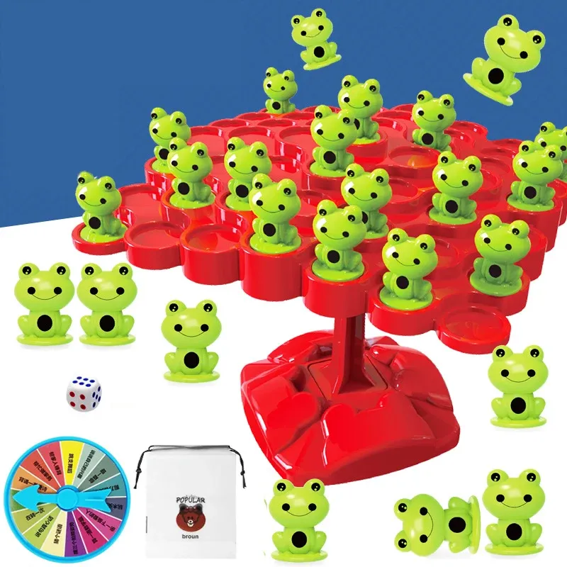 Montessori Mathematik Spielzeug Balancing Bord Puzzle Für Kinder Frosch Balance Baum Pädagogisches eltern-kind-Interaktion Tabletop Spiel Spielzeug