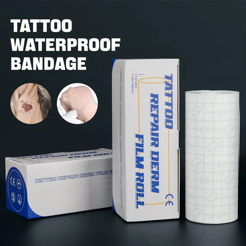 10 m wasserdichtes, transparentes PU-Membranband, Tattoo-Pflegefilm, schützende Hautheilung, atmungsaktive, selbstklebende medizinische Bandagen