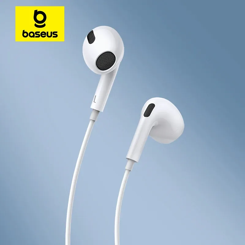 Baseus C17 Kabelgebundener Kopfhörer Typ C mit Mikrofon, kabelgebundene In-Ear-Kopfhörer für Xiaomi Samsung NOTE 10, NOTE 20 S21 S20 Handy-Headsets