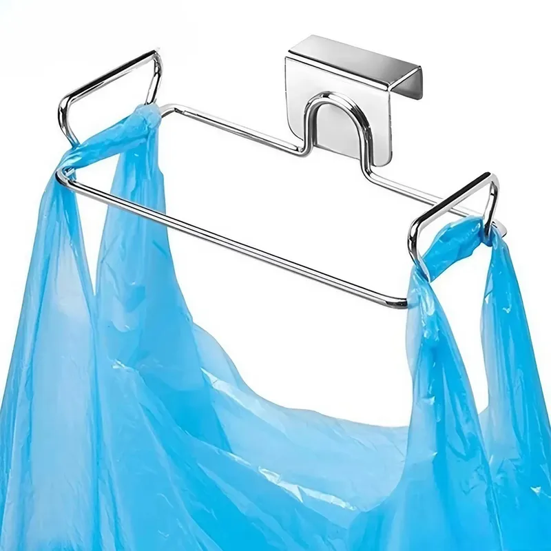 Küchen-Mülleimerhalter für Schranktüren, Müllbeutelhalter aus Edelstahl, Aufbewahrungsregal für Kleiderschrank