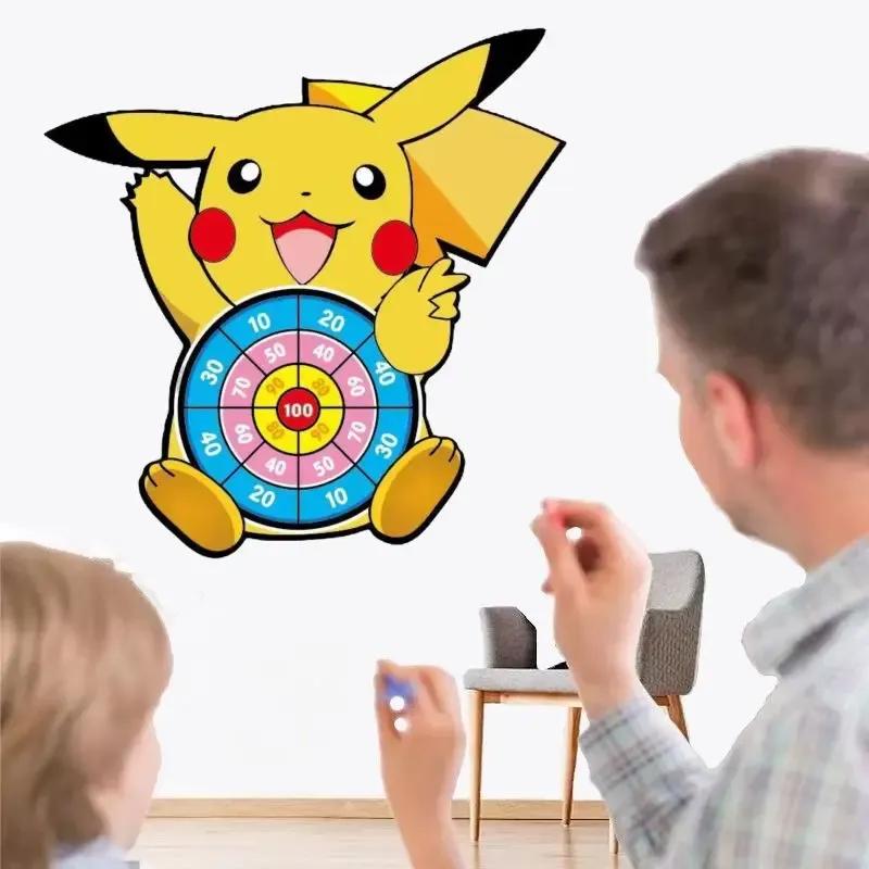 Pokemon Pikachu Squirtle Kinder Cartoon Dartscheibe Klebriger Ball Familiensport Spiel Party Interaktives Lernspielzeug Geburtstagsgeschenk