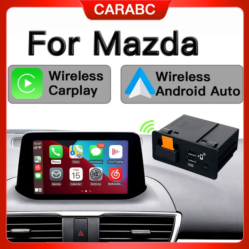 P2 verkabelt oder P3 Wireless Carplay Android Auto Adapter für Nachrüstung Mazda 2 3 6 CX3 CX5 CX8 MX5 USB HUB Kit TK78669U0C 00008fz34