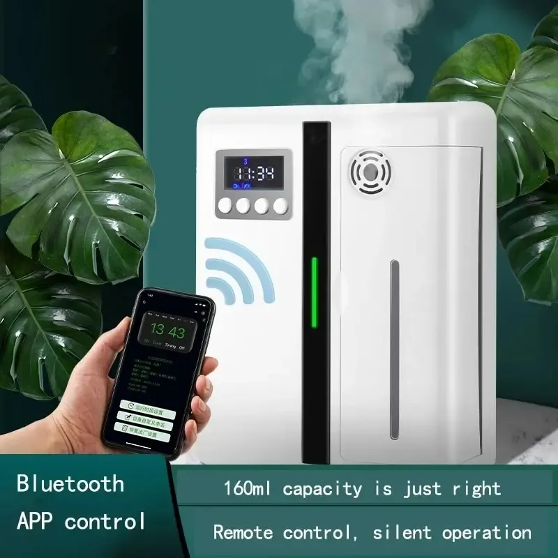 160 ml wasserloser Duftdiffusor Bluetooth Wandmontierte Duftmaschine Intelligenter Duftdiffusor für ätherische Öle Hotel Home