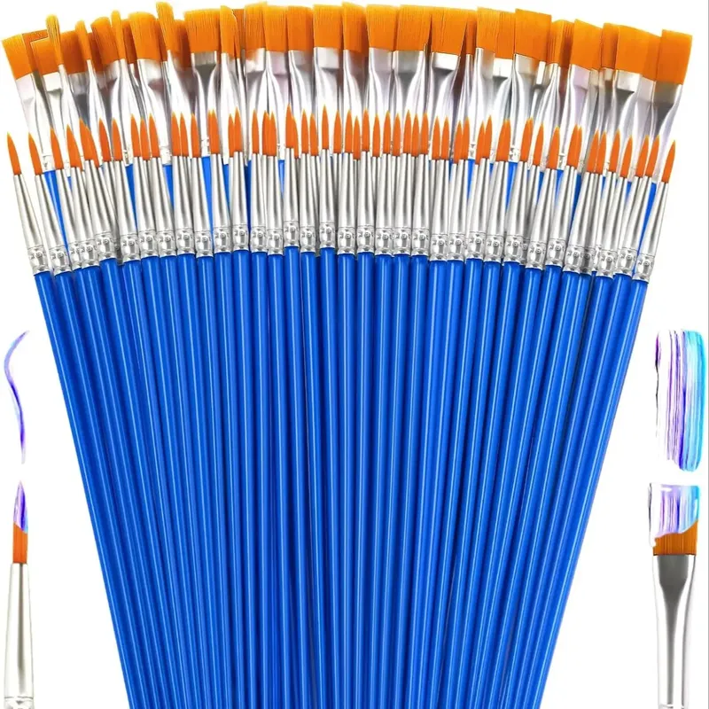 50/100Pcs Malerei Öl Pinsel Set Für Farbe aquarell Handwerk Kunst Handwerk Für Künstlerische Haken Linie Keramik färbung keramik werkzeug