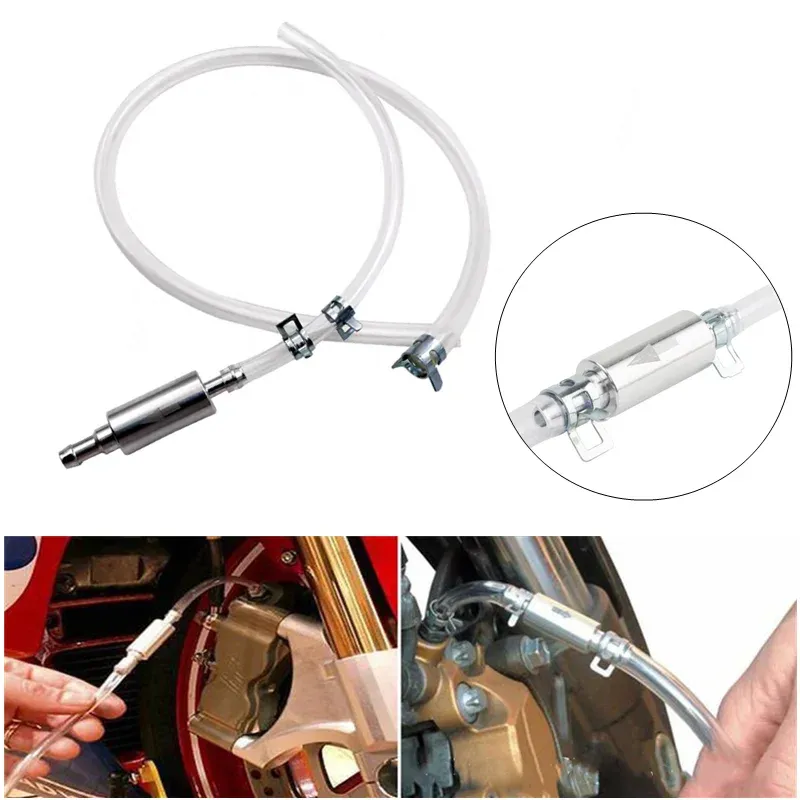 1PCS Bremsflüssigkeitsentlüftungsschlauch mit Einweg-Rückschlagventil Auto Auto Fahrzeug Motorrad Bremse Kupplung Entlüftungsschlauch Rohr Kit