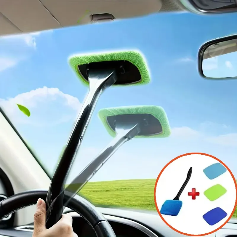 Auto Fenster Reiniger Pinsel Kit Windschutzscheibe Reinigung Waschen Werkzeug Innen Auto Glas Wischer mit Lange Griff Auto Zubehör