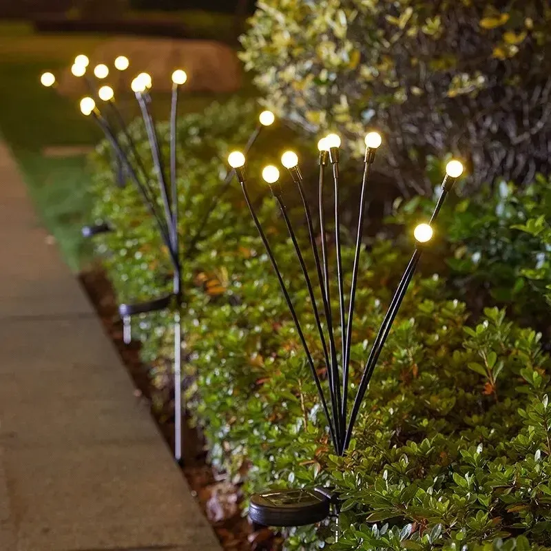 Solar-Glühwürmchen-Licht, Solarbeleuchtung für den Außenbereich, 10 LEDs, wasserdicht, Gartendekoration, Landschafts-Solarlicht für die Gartenarbeit im Freien