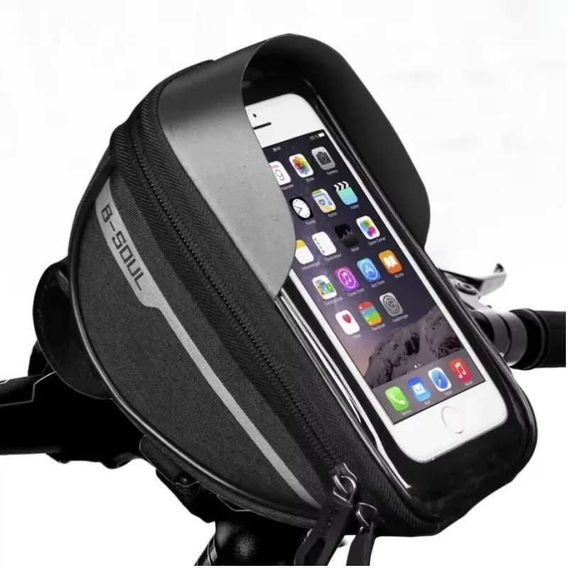 Fahrradtasche 1L Rahmen-Fronttasche Oberrohr-Fahrradtasche Lenker MTB Touchscreen-Fahrradtasche Handyhalter Fahrradzubehör