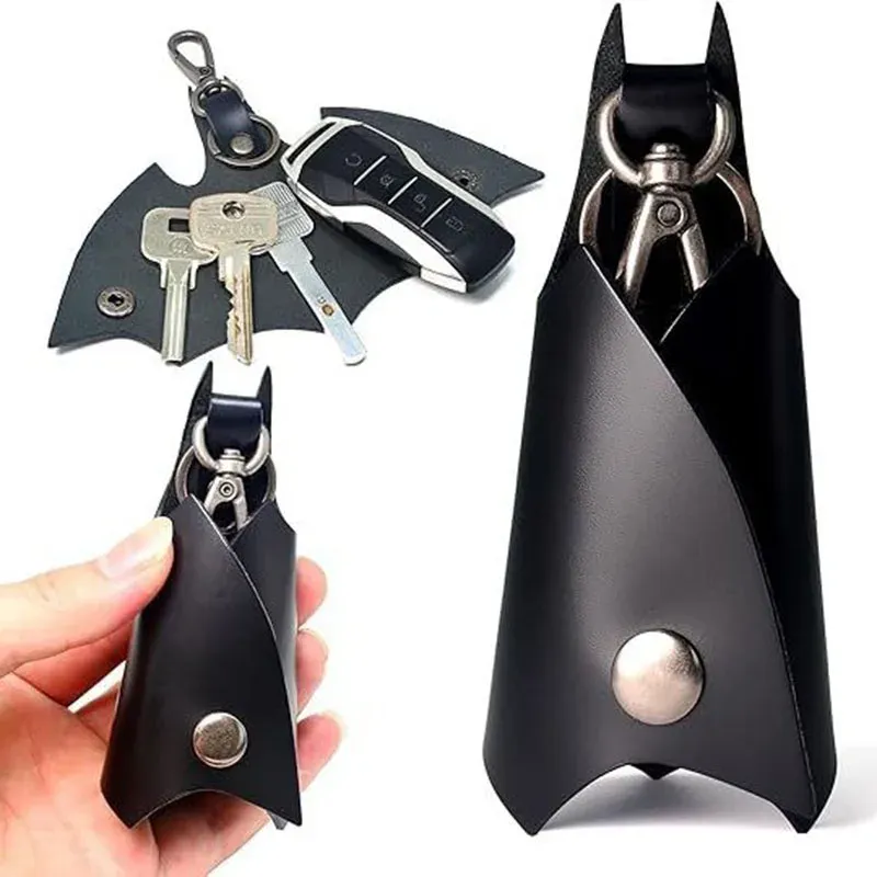 1pc Schlüsselbund Anhänger PU Leder Auto Schlüssel Schutz Haushalt Anti-verloren Taille Hängen Schlüssel Tasche Vatertag Geschenk, freund Geschenk