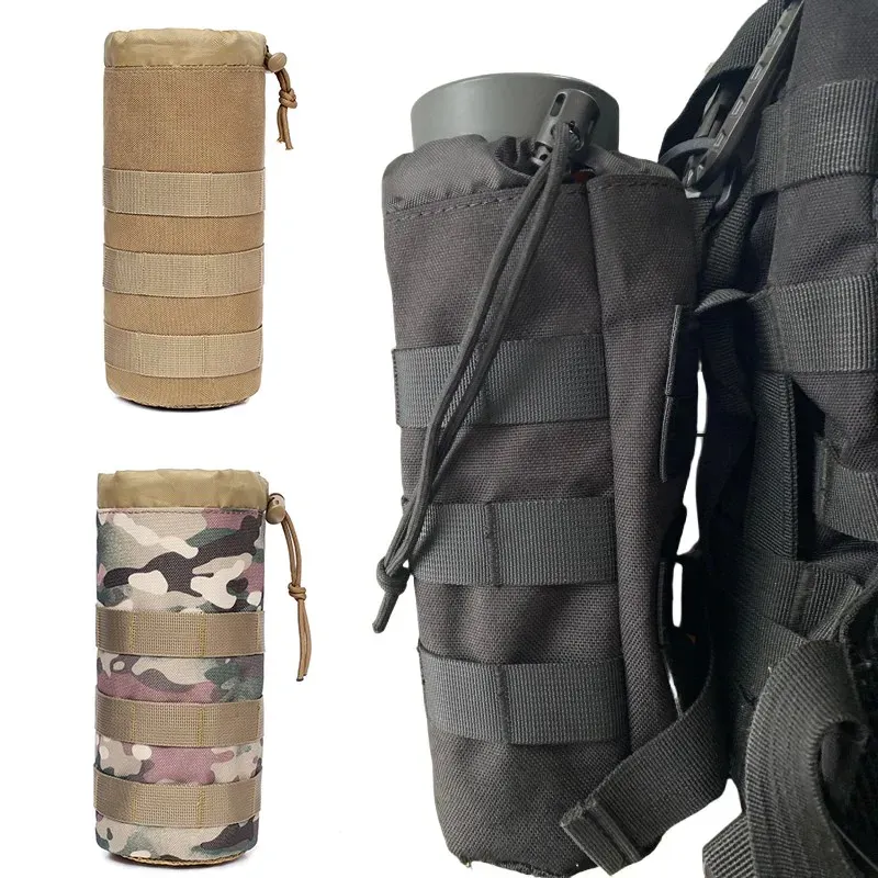 Outdoor Molle Wasserflasche Tasche Beutel Halter Reisen Camping Wandern Radfahren Angeln Jagd Wasserflasche Wasserkocher Träger