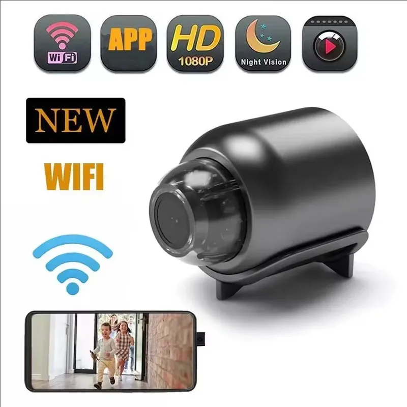 1080P HD Mini-Kamera WLAN Kabellose HD-Nachtsichtkamera für Zuhause X5 Fernbedienbare Kamera zur Überwachung von Kindern und Haustieren