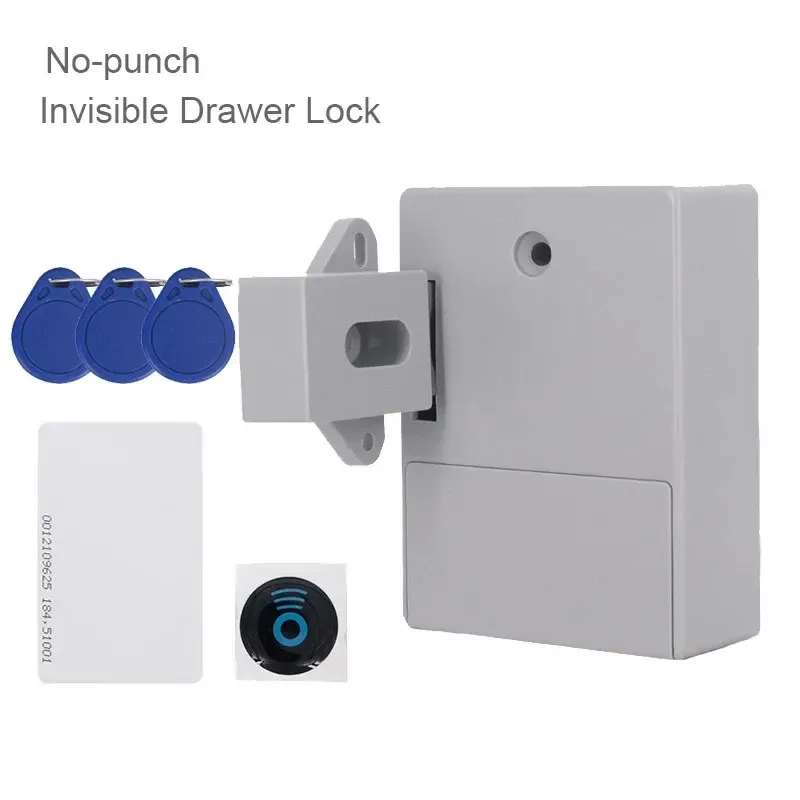 Smart Sensor Unsichtbare Sperre RFID Karte Keykob Schublade Schloss Versteckte Punch-freies Digitale Schlösser DIY Für Schrank Kleiderschrank möbel