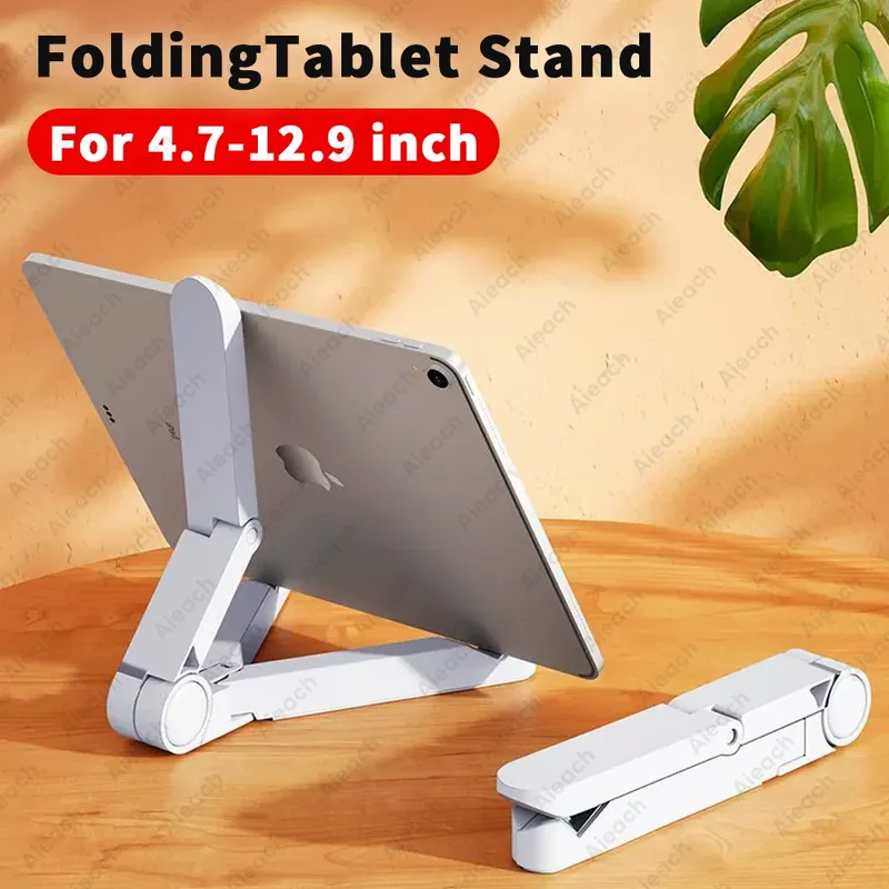 Desktop-Ständer für Tablets von 4,7 bis 12,9 Zoll, verstellbare, klappbare Halterung für iPad, Xiaomi, Samsung, Handyhalterung