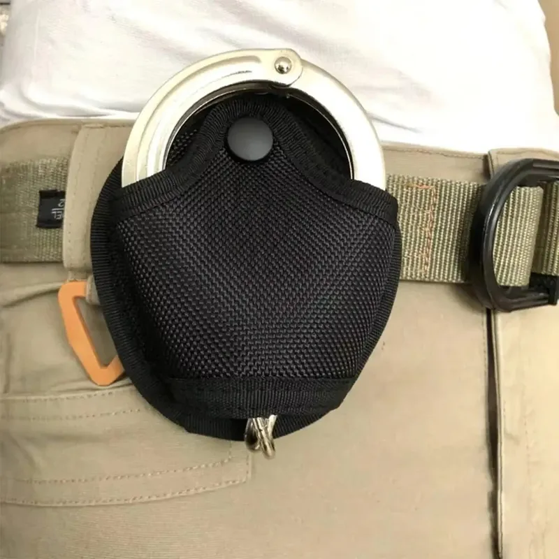 DIZETION Taktische Handschellen-Hülle, Taschen für Offiziere, Tasche für Sicherheitszubehör, passend für 2-Zoll-Arbeitsgürtel, offene Oberseite, schneller Ziehen