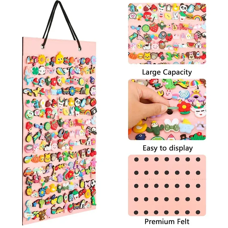 Schuh-Charms-Organizer mit 100/180 Löchern, hängender Schuh-Charm-Halter, Schuhdekoration, Clog-Charms-Display
