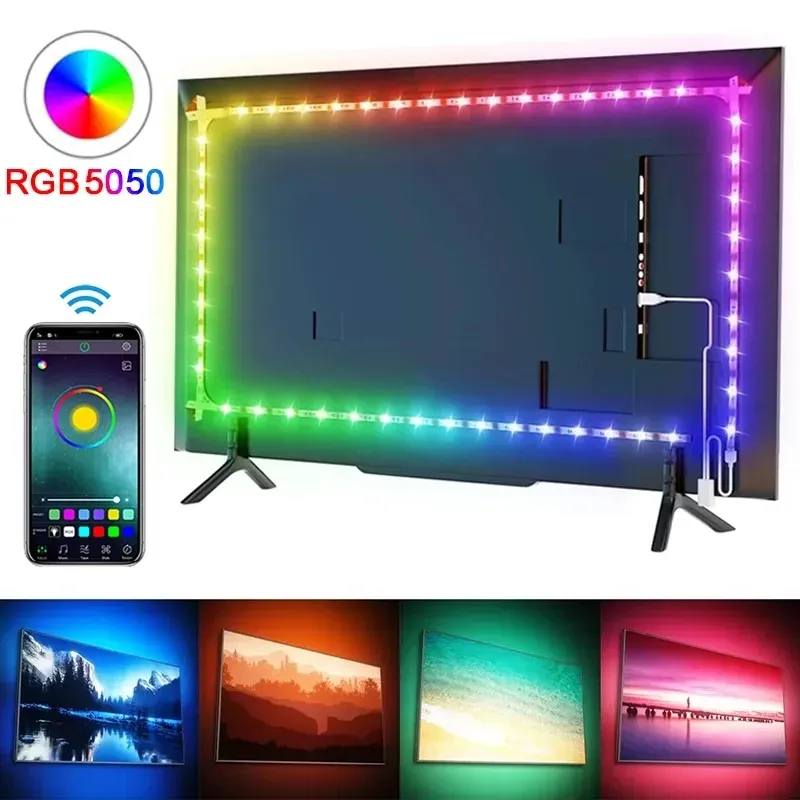 LED USB-Streifen Licht Farbwechsel 5050 RGB LED flexible Lichter Bluetooth für Kinder Spielzimmer Home Party TV Hintergrund beleuchtung