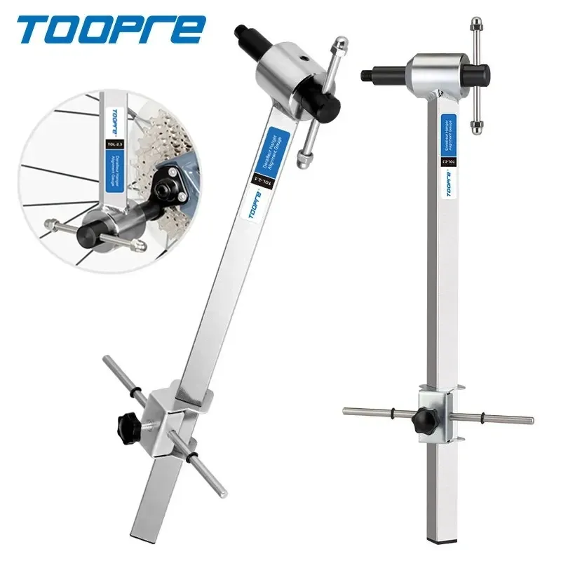 TOOPRE Fahrrad-Schaltwerk-Aufhänger, Ausrichtungslehre, Aluminiumlegierung, Glättwerkzeug für Mountainbike, Rennrad, 20–29 Zoll Rad