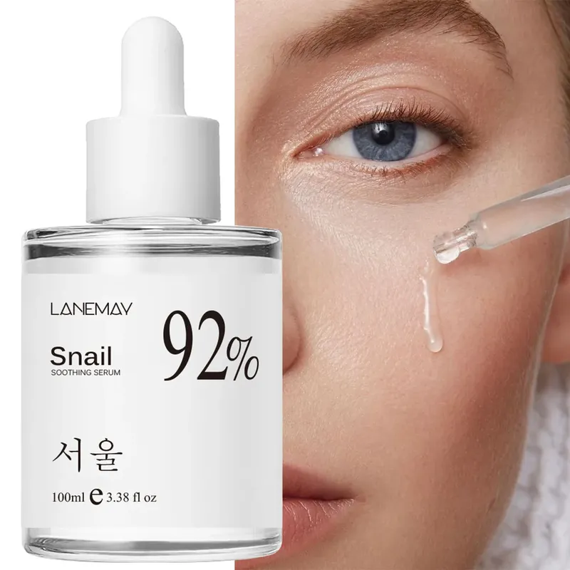 100 ml 92 % Snail Soothing Facial Essence Multi in One Skin Care Feuchtigkeitsspendendes und feuchtigkeitsspendendes Gesichtsserum