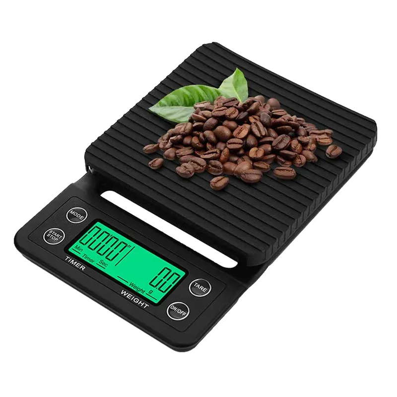 Digitale Kaffee waage mit Timer LED-Bildschirm Waage 5kg/0,1g Kaffee brüh Timer Waage Küchen werkzeug