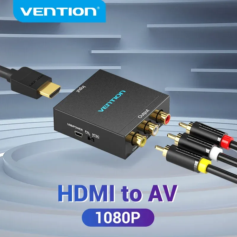 Vention HDMI Zu AV RCA Adapter HDMI Konverter MINI Box RCA AV CVSB LR Video Verbund AV Scaler Konverter Für PC HDTV Projektor