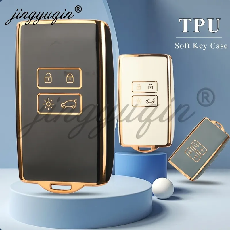 Jingyuqin TPU Auto Karte Schlüssel Fall Abdeckung Fob Für Renault Espace 5 Kadjar Koleos Captur Megane 4 Talisman Arkana Dacia Sandero