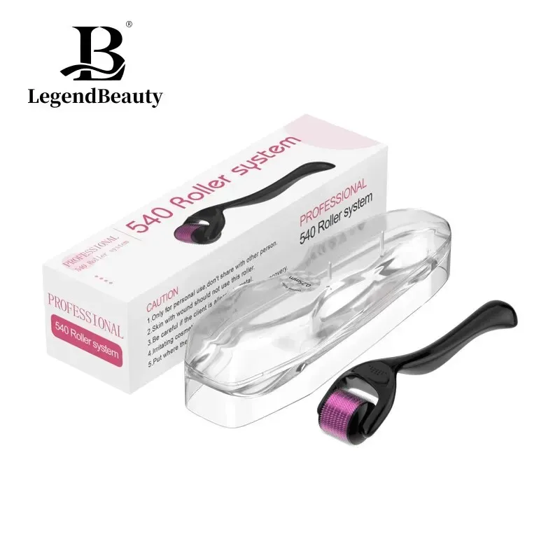 Professioneller 540-Mikronadel-Derma-Roller, Massageroller für Hautpflege/Bartwachstum/Haarwachstum