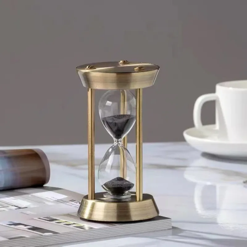 Wohnzimmer Metall Drei Säule Timer Ornament Mini Luxus Desktop Dekoration Sanduhr Countdown Schlafzimmer Hardware Sanduhr