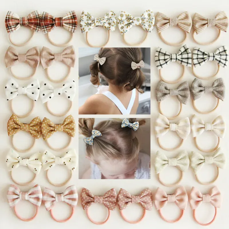 Kinder-Kopfbedeckungen, Haarschmuck für Mädchen, elastische Haarschleife für Babys, niedliche Haargummis, hübsche Haarseile