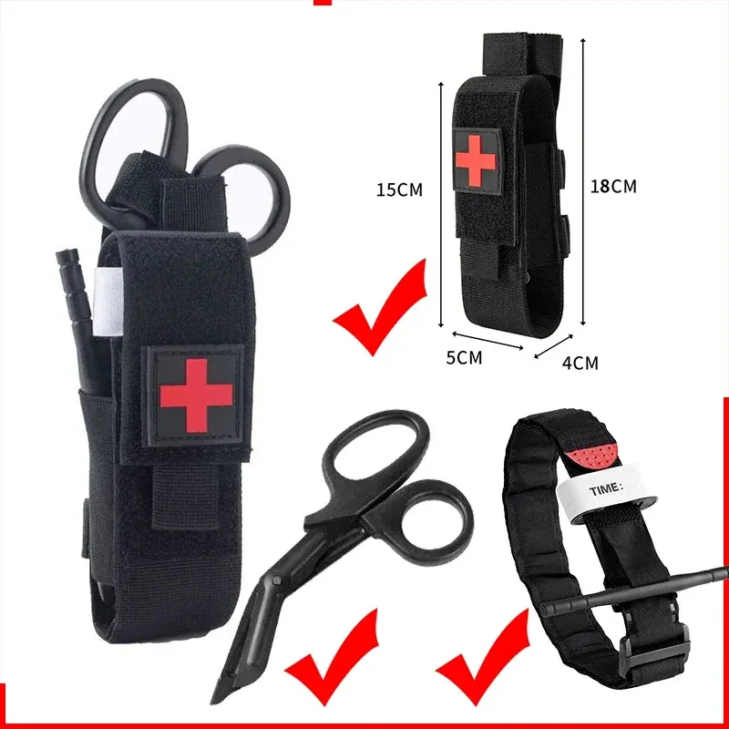 Taktisches militärisches Erste-Hilfe-Set, Tourniquet, Survival-Set, Beutel-Stillhalter, medizinische Ausrüstung, Scherentasche, Outdoor-Ausrüstung
