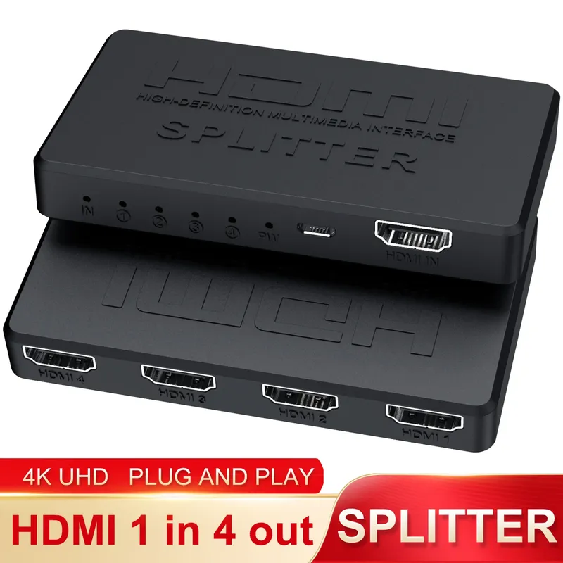 4K 2K HDMI Splitter 1 in 4 out 4x1 HDMI Schalter HDMI-kompatibel Adapter HD 1080P Video switcher für Xbox PS4 DVD HDTV PC Laptop