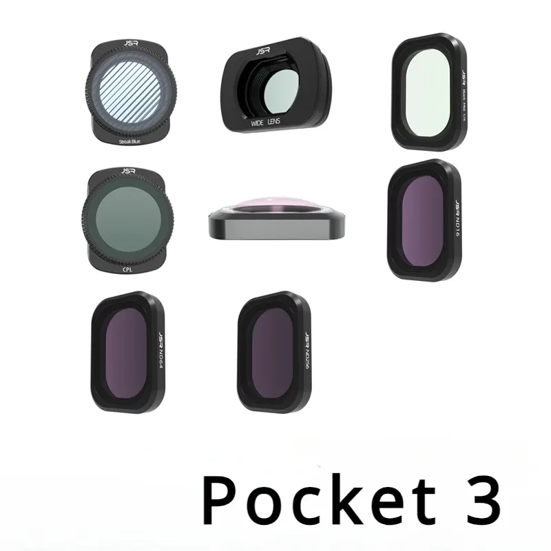 Für dji osmo pocket 3 weitwinkel makro schwarz nebel brechen blau cpl nd16/64/256 objektiv kit vlog hand kardan zubehör
